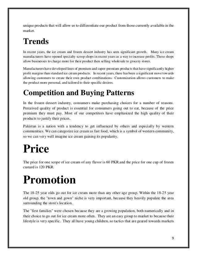 thai ice cream business plan ice cream business in kenya